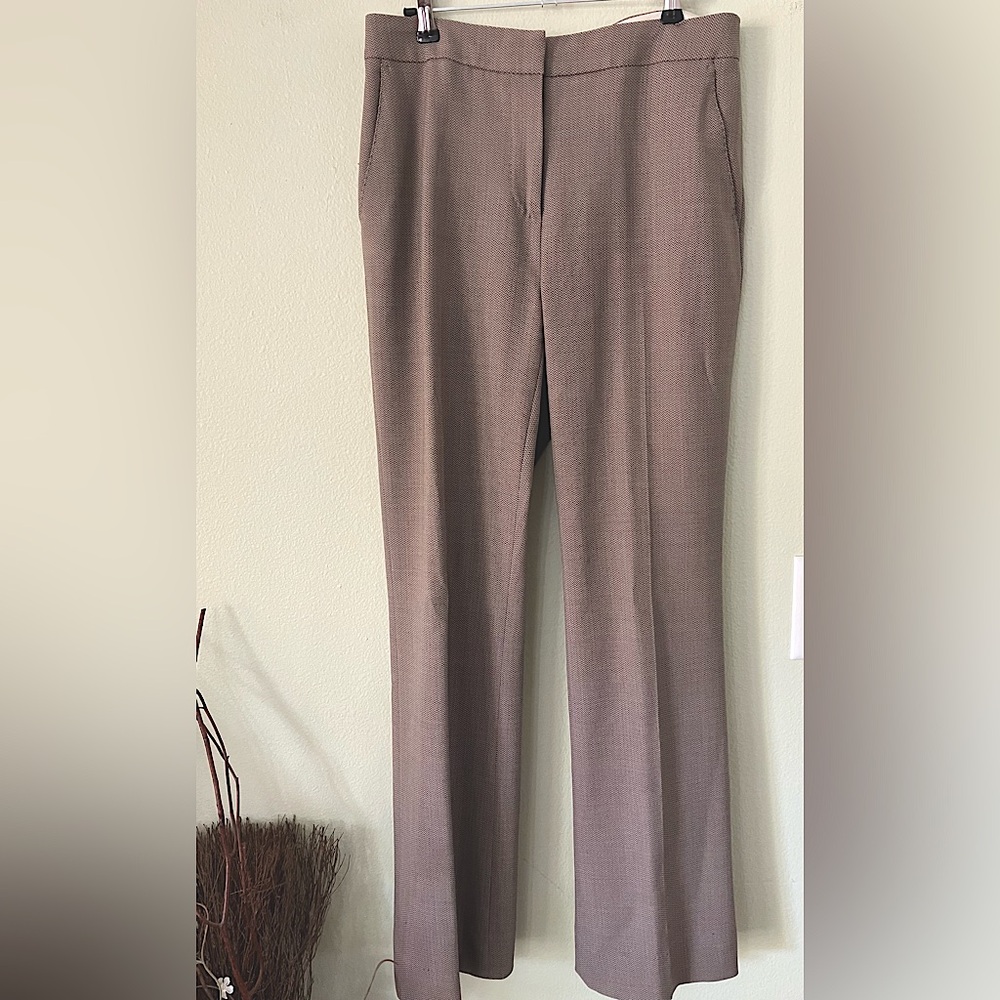 MaxMara beige and brown wool slacks trousers pants
